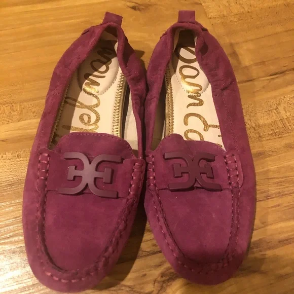 Sam Edelman Women's Plum Suede Loafers Size 6 - Picture 2 of 3